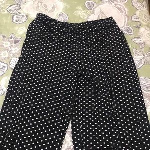 EUC Stretch polka dot palazzo pants
